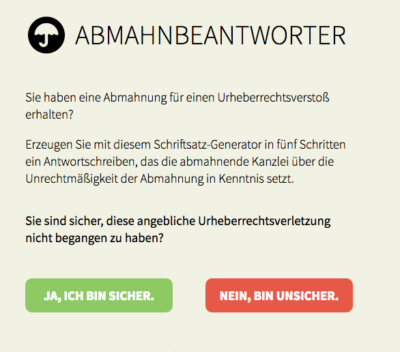 Eine Rechenaufgabe – Abmahnung